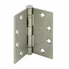 Prime-Line Door Hinge Commercial Smooth Pivot, 4-1/2 in. x 4-1/2 in. w/ Square Corners, Satin Nickel 3 Pack U 1156453